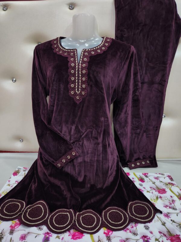 PURPLE VELEVET CORD SET
