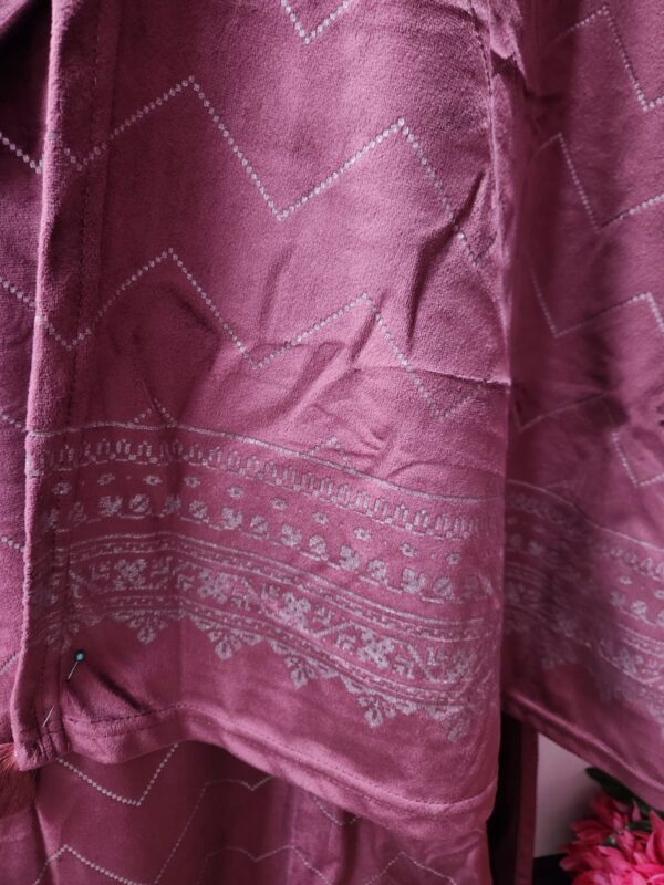 Wine Velevet Suit with swaski suit - Image 2