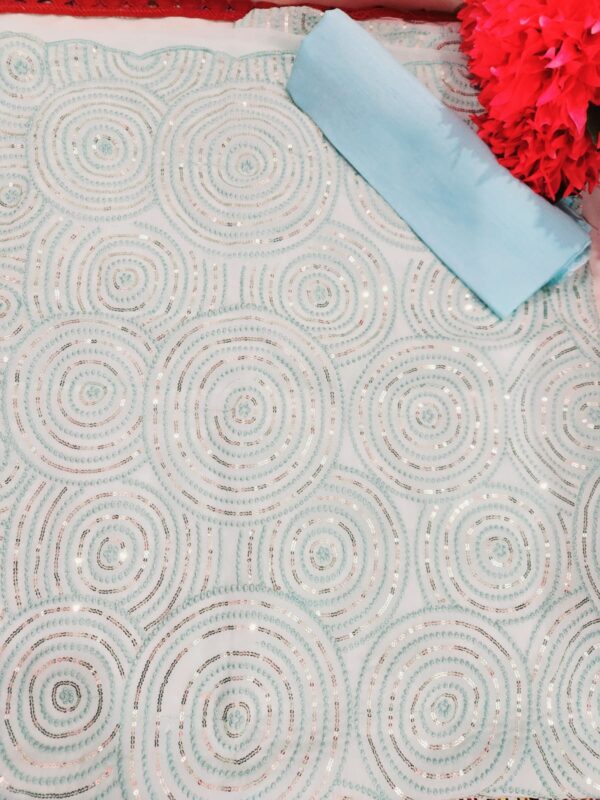 Trending sequence  Georgette fabric saree - Image 2