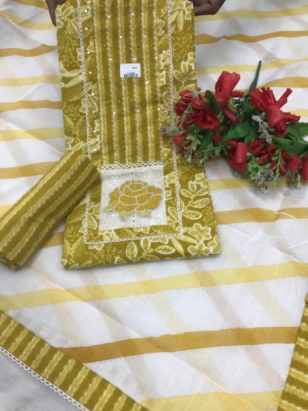 Pure Cotton Unstitched Suit Cotton Dupatta