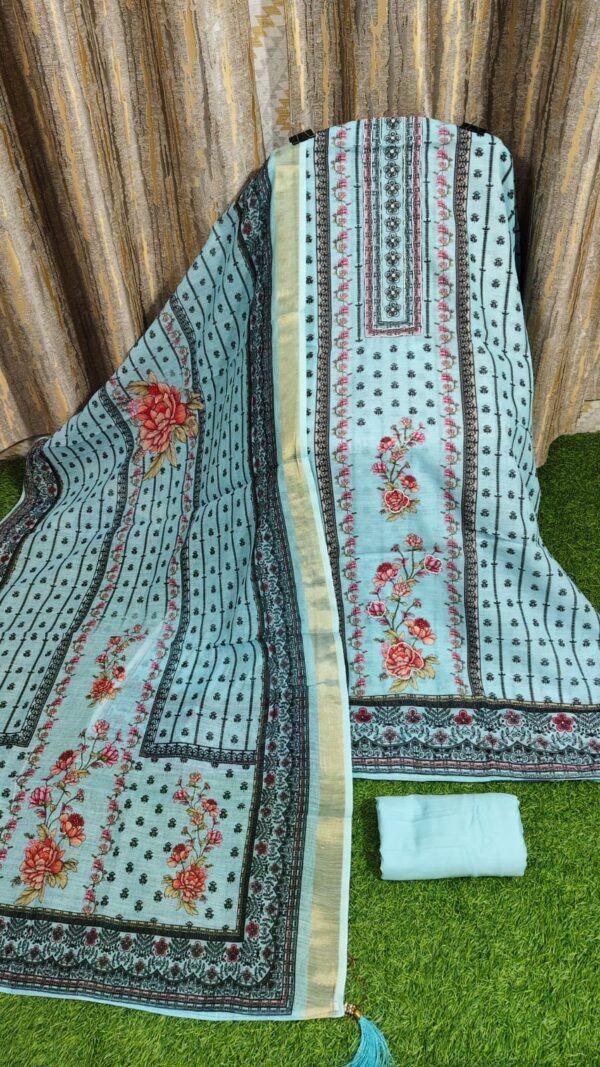 Premium Quality Digital Printed Linen Unstitched Suit