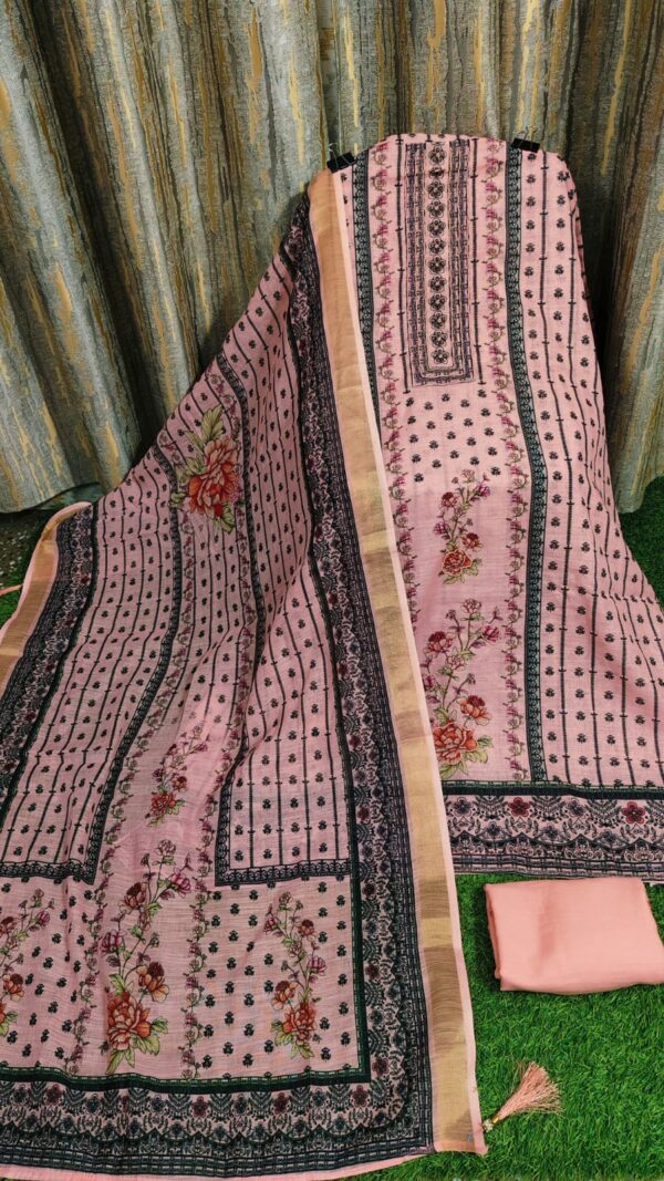 Premium Quality Digital Printed Linen Unstitched Suit
