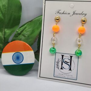 HFS Tricolor Earrings for Republic\ Independence Day