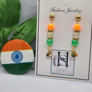 HFS Tricolor Earrings For Republic\ Independence Day