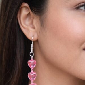 HFS Pink Heart Earrings