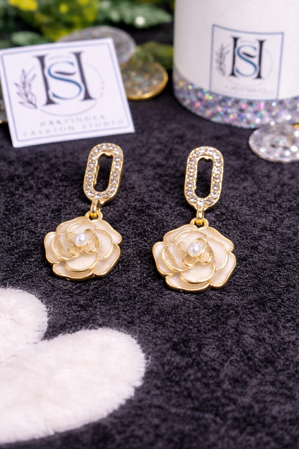 Lvory Blossom Link Earrings