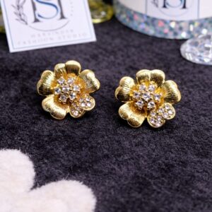 The Golden Hibiscus Studs